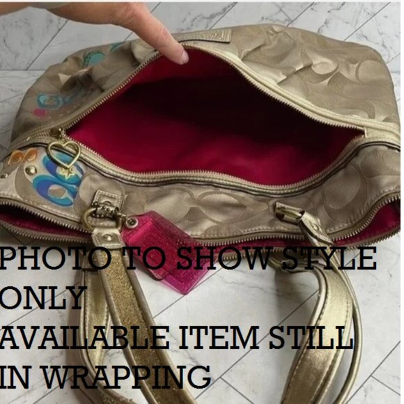 Coach Poppy Applique Shoulder Bag Pocket Tote F20099 Rare Limited Edition. NWT - Picture 4 of 15